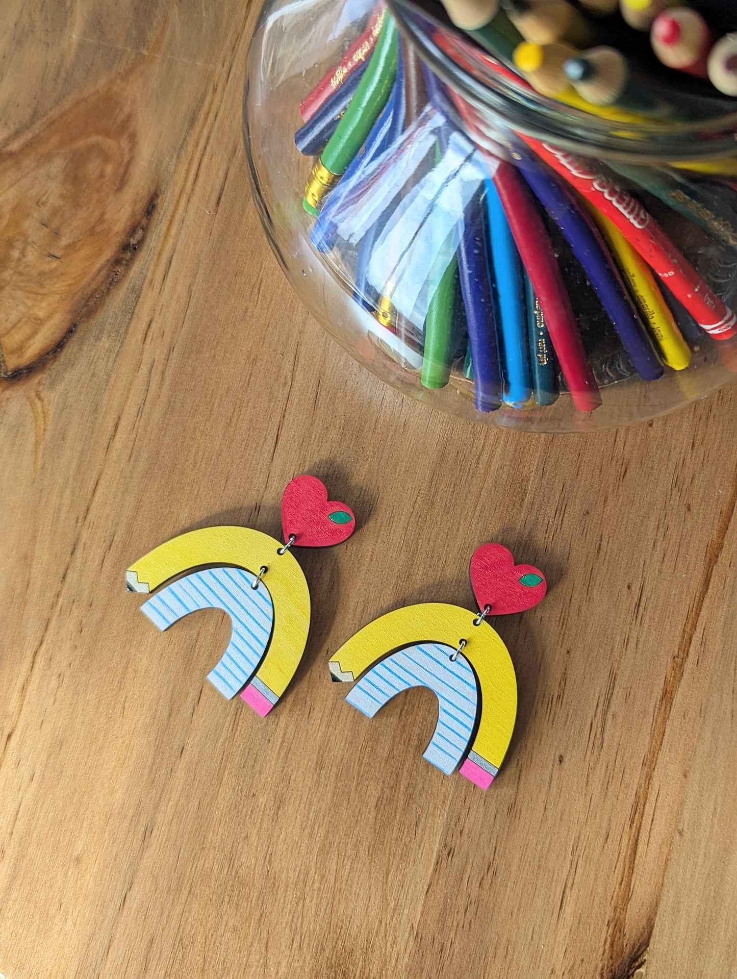 Apple, Pencil, Notebook Arch