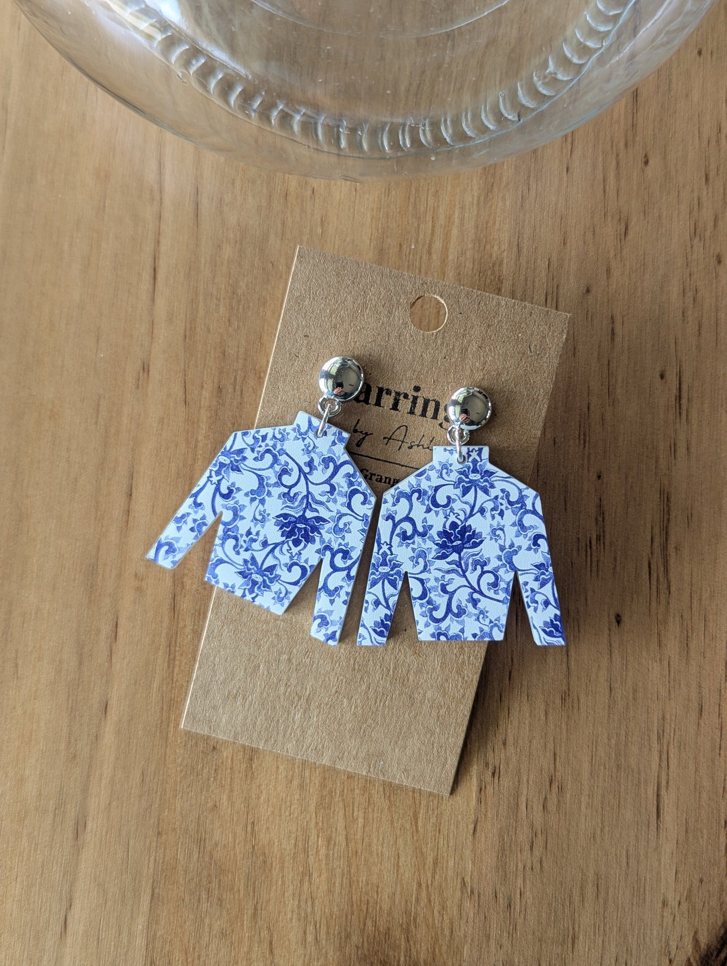 Blue China Floral Jockey Silk