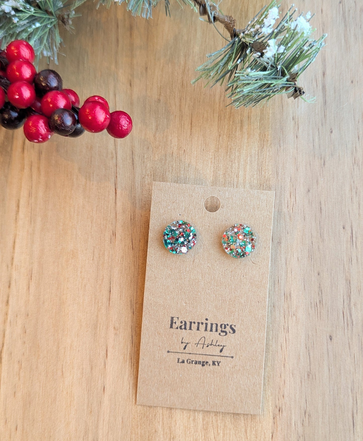 Christmas Glitter Stud