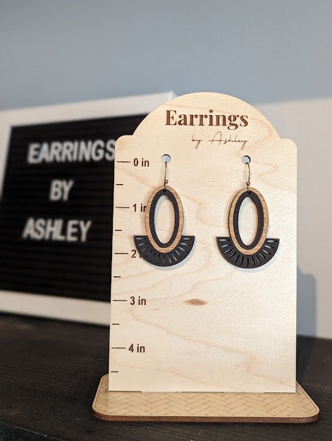 Boho Oval Wood & Black