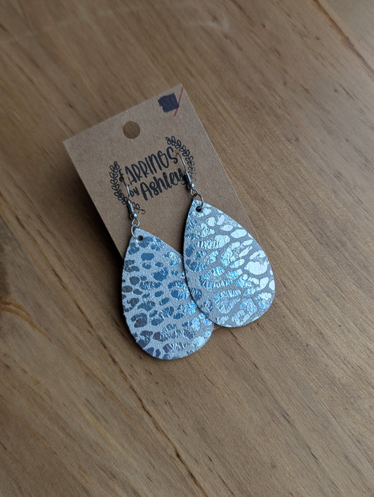 Silver Leopard Leather