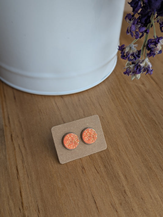 Druzy - Neon Orange Glitter