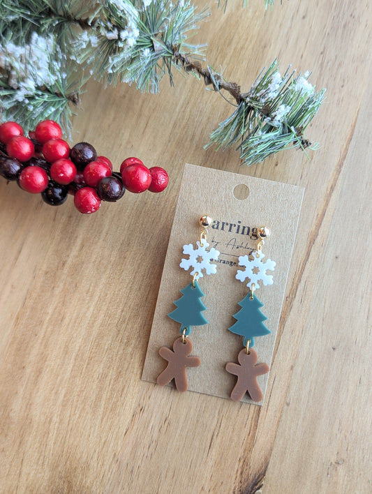 Snowflake, Tree, Gingerbread