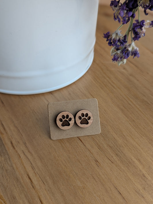 Paw Print Stud