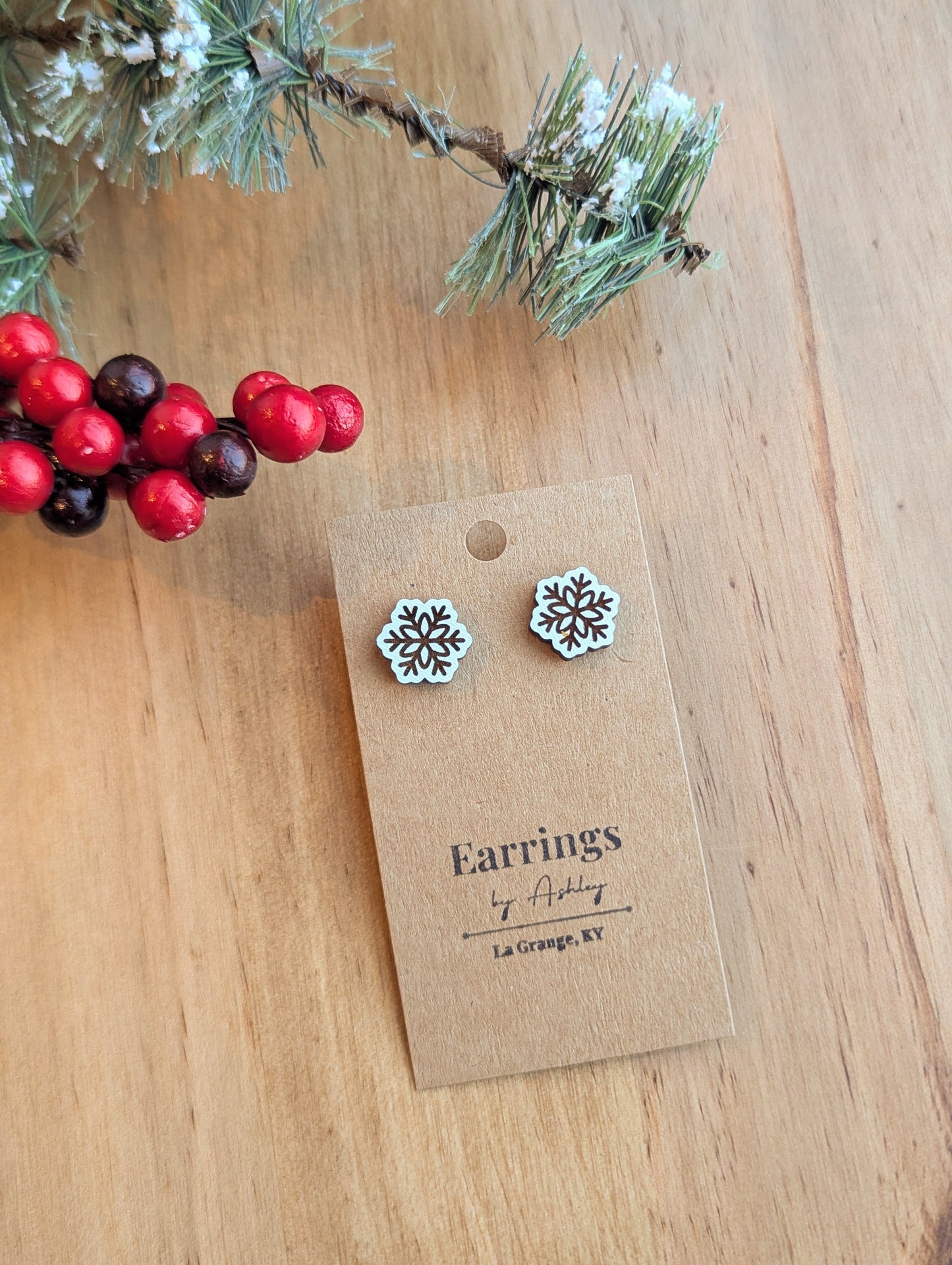 Snowflake Stud - White