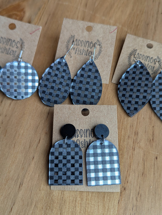 Silver Metallic Plaid