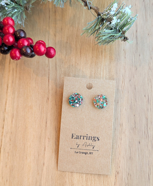 Christmas Glitter Stud